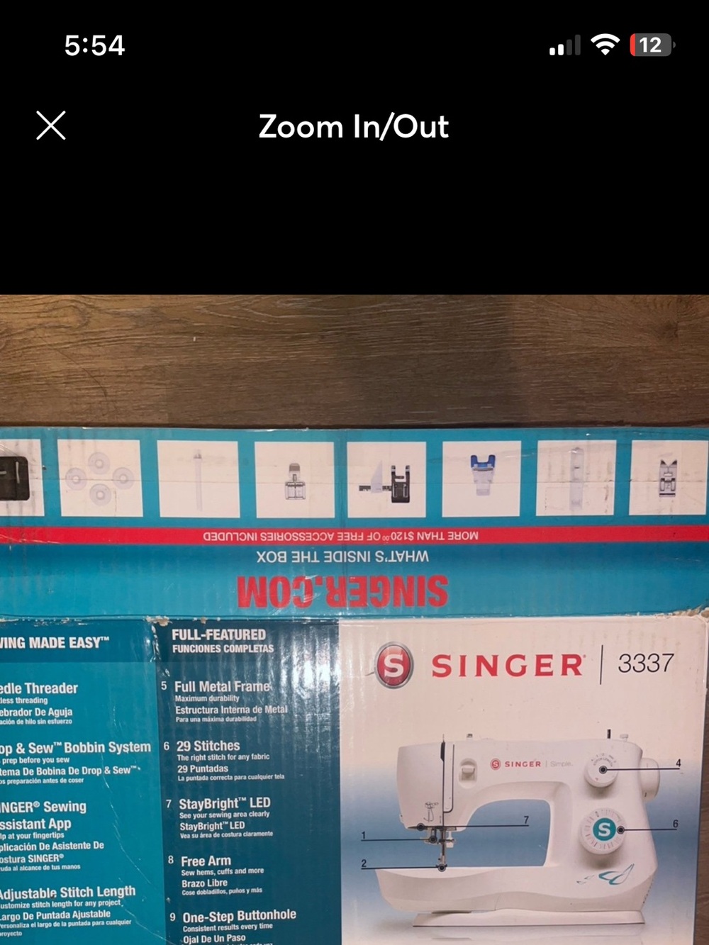 Singer 3337 Sewing Machine in Original Box